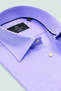Arno Twill 100% Cotton Comfort Fit Purple Pointed Collar Men's Plain Shirt - 3