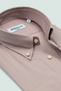 Bb Club Aron Poplin Stretch Cotton Blend Slim Fit Dark Beige Button-Down Collar Men's Plain Shirt - 3