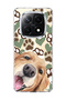 Redmi Note 14 Pro Plus 5g Compatible Yellow Dog Paw Heart Printed Transparent Phone Case