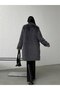 Women's Soft Texture Lined Knee Length Midi Premium Fur Coat with Pockets - 4