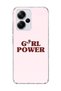 Redmi Note 13 Pro Plus 5g Compatible Transparent Phone Case with Pink Rose Text Printed