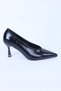 Women's Short Thin Heeled Pointed Toe Flat Stiletto Shoes with Buckle Detail - 2
