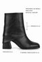 Nerola Women's Heeled Boots with Blunt Toe and Zipper - 2