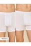 Men White Hipster Briefs 2 Piece Set