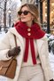 Women's Knitwear Knitted Balaclava Beanie Neck Collar, Buttoned Drawstring Winter Balaclava, Gift for Women - 2