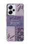 Redmi Note 13 Pro Plus 5g Compatible Purple Lavender Verse Printed Transparent Phone Case