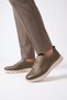 Men's Khaki Lightweight Comfortable Breathable Genuine Leather Men's Lace-Up Casual Shoes Hz8167-F201