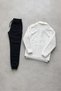 Buttoned Pocketed Plush Shirt Jacket and Jogger Sweatpants Set Combination - 4