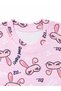 Girl's Pink Rabbit Patterned Long Sleeve Pajama Set - 3