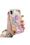 iPhone Xr Compatible Acrylic Hard Back Panel with Silicone Edges Pony Pattern Phone Case