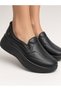 Kemal Aygün-Forelli Forewalk Black Leather Slip-On Orthopedic Shoes - 2