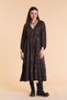 Long Dress with Fold Detailed Balloon Sleeves - 7