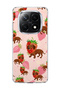 Redmi Note 14 Pro Plus 5g Compatible Strawberry Sausage Dog Printed Transparent Phone Case