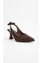 Brown women's high heeled shoe 036.9002