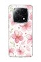 Redmi Note 14 Pro Plus 5g Compatible Pink Cherry Blossom Printed Transparent Phone Case