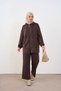 Women's Hooded Zipper Suit Bitter Brown