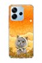 Redmi Note 14 4g Compatible Abstract Pastel Floral Printed Transparent Phone Case