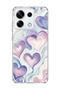 Redmi Note 13 Pro 5g Compatible Lilac Heart Marble Printed Transparent Phone Case