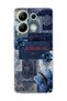 Redmi Note 13 4g Compatible Blue Butterfly Verse Printed Transparent Phone Case