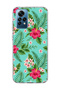Redmi Note 12 Pro 4g Compatible Turquoise Tropical Flower Printed Transparent Phone Case
