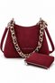 Women's Suede Chain Detailed Hand and Shoulder Bag New Season (Size 24X19)