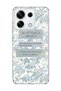 Redmi Note 13 Pro 5g Compatible Light Blue Flower Prayer Printed Transparent Phone Case