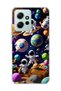 Redmi Note 12 4g Compatible Cute Astronaut Planet Printed Transparent Phone Case