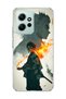 Redmi Note 12 4g Compatible Anime Fire Shadow Printed Transparent Phone Case