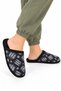 Unisex Home Furry Non-Slip Sole Slippers Black - Smoke - 4