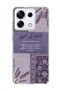 Redmi Note 13 Pro 5g Compatible Purple Lavender Verse Printed Transparent Phone Case