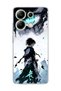 Redmi Note 13 4g Compatible Anime Turquoise Eye Printed Transparent Phone Case