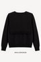 Women's Black Shawl Collar Knitwear Sweater - 2
