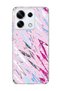 Redmi Note 13 Pro 5g Compatible Pink Blue Abstract Brush Printed Transparent Phone Case