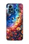 Redmi Note 12 Pro 4g Compatible Galaxy and Flowers Printed Transparent Phone Case
