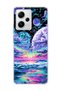 Redmi Note 12 Pro 5g Compatible Purple Planet Ocean Printed Transparent Phone Case
