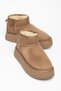 Cara Women's Mink Suede Ankle Boots with Furry Inside and Flat Sole Shoes - 2