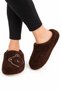 Women's Warm Plush House Slippers with Teddy Bear Figure Brown - 3