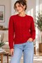 New Season Women's Crew Neck Hair Knit Patterned Long Sleeve Knitwear Sweater - 2