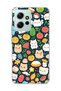 Redmi Note 12 4g Compatible Cat Fruit Navy Blue Printed Transparent Phone Case