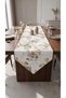 Duck Fabric Triangular Runner 40X110 cm – Eucalyptus Leaf Pattern, Water Repellent Stain-Resistant Decorative Table Runner - 4