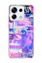 Redmi Note 13 Pro 5g Compatible Pastel Hologram Collage Printed Transparent Phone Case
