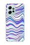 Redmi Note 12 4g Compatible Purple Blue Wavy Line Printed Transparent Phone Case