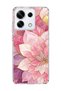 Redmi Note 13 Pro 5g Compatible Pink Gold Water Lily Printed Transparent Phone Case