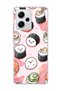 Redmi Note 12 Pro 5g Compatible Cute Sushi Printed Transparent Phone Case
