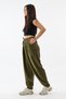 Velvet Pleated Khaki Jogger Women's Trousers Coc3627 - 4
