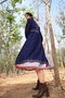 Light Blue Cotton Tiered with Black Blue Shrug - 3