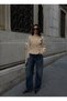 Gold Buttoned Trench Coat with Stand-Up Collar Detail and Fitted Waist - 3