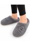 Women's Warm Plush House Slippers with Teddy Bear Figure Smoked - 2