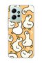 Redmi Note 12 4g Compatible Cute Duck Orange Printed Transparent Phone Case