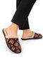 Unisex Home Furry Non-Slip Sole Slippers Brown - 4